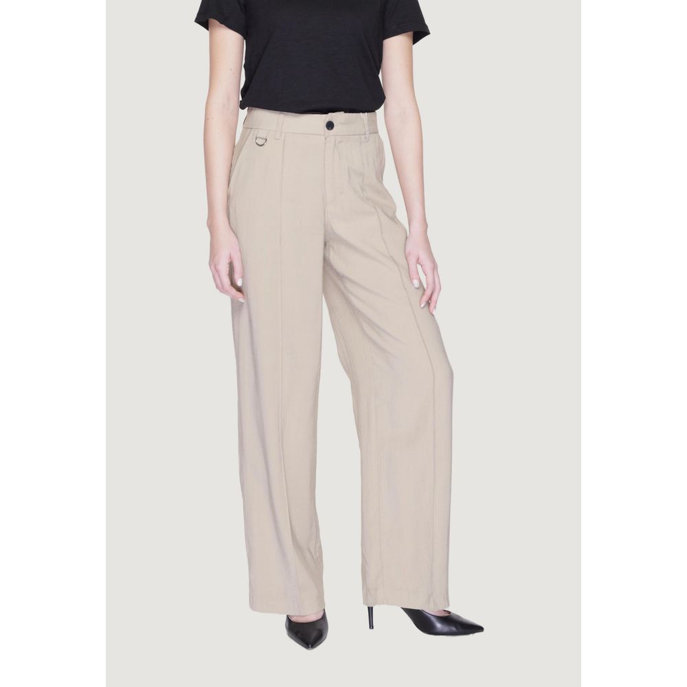 Alleen beige viscose broek