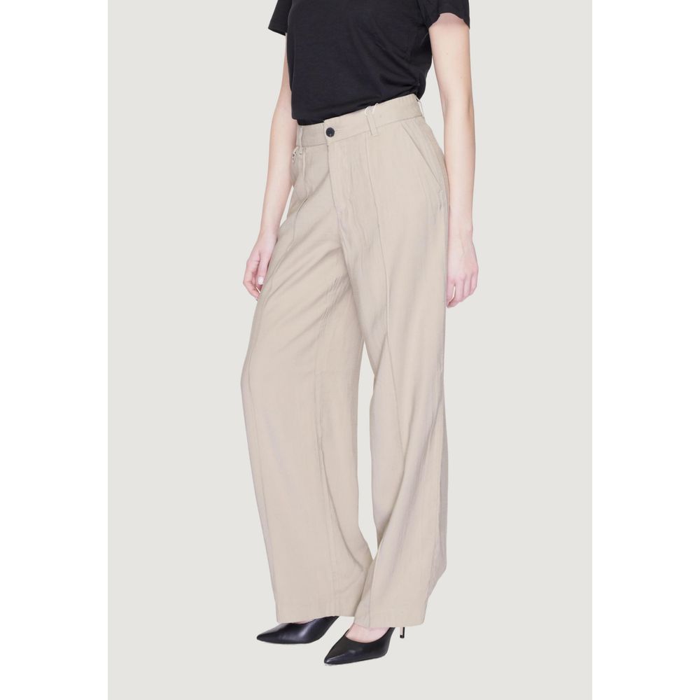 Alleen beige viscose broek