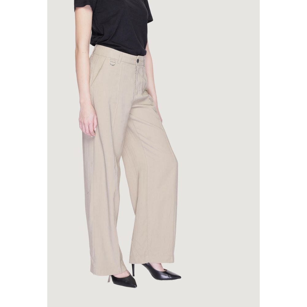 Alleen beige viscose broek