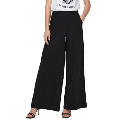 Pantalon noir en polyester recyclé Jacqueline De Yong