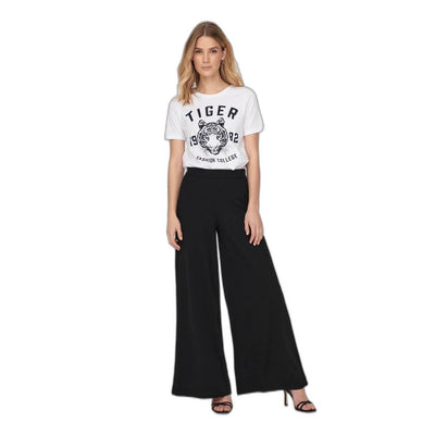 Pantalon noir en polyester recyclé Jacqueline De Yong