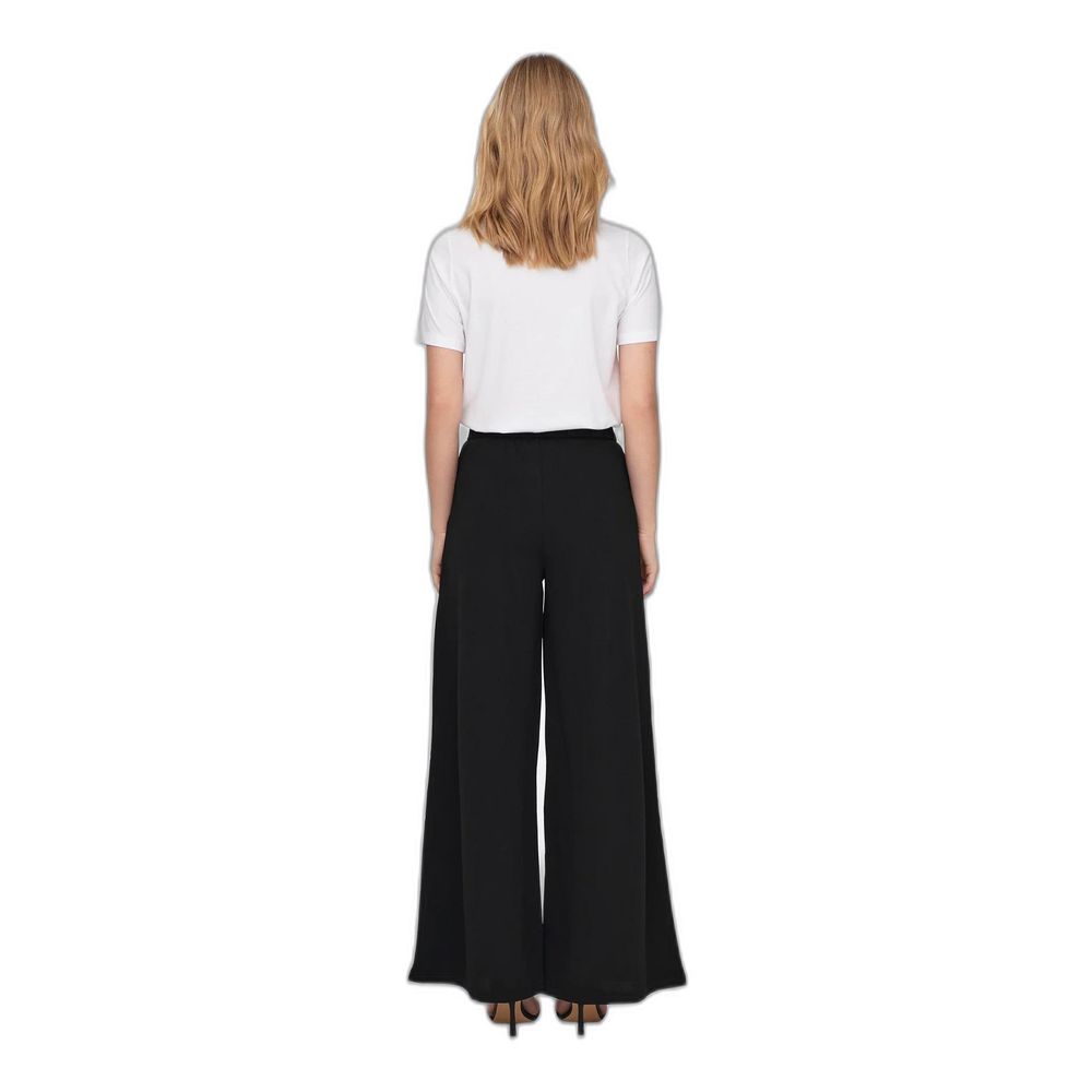 Pantalon noir en polyester recyclé Jacqueline De Yong