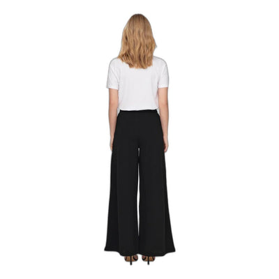 Pantalon noir en polyester recyclé Jacqueline De Yong