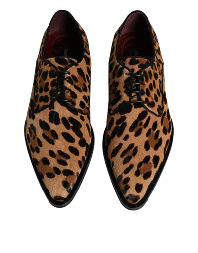 Dolce &amp; Gabbana Bruine Luipaard Derby Formele Herenschoenen