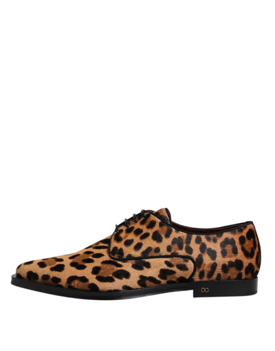 Dolce &amp; Gabbana Bruine Luipaard Derby Formele Herenschoenen