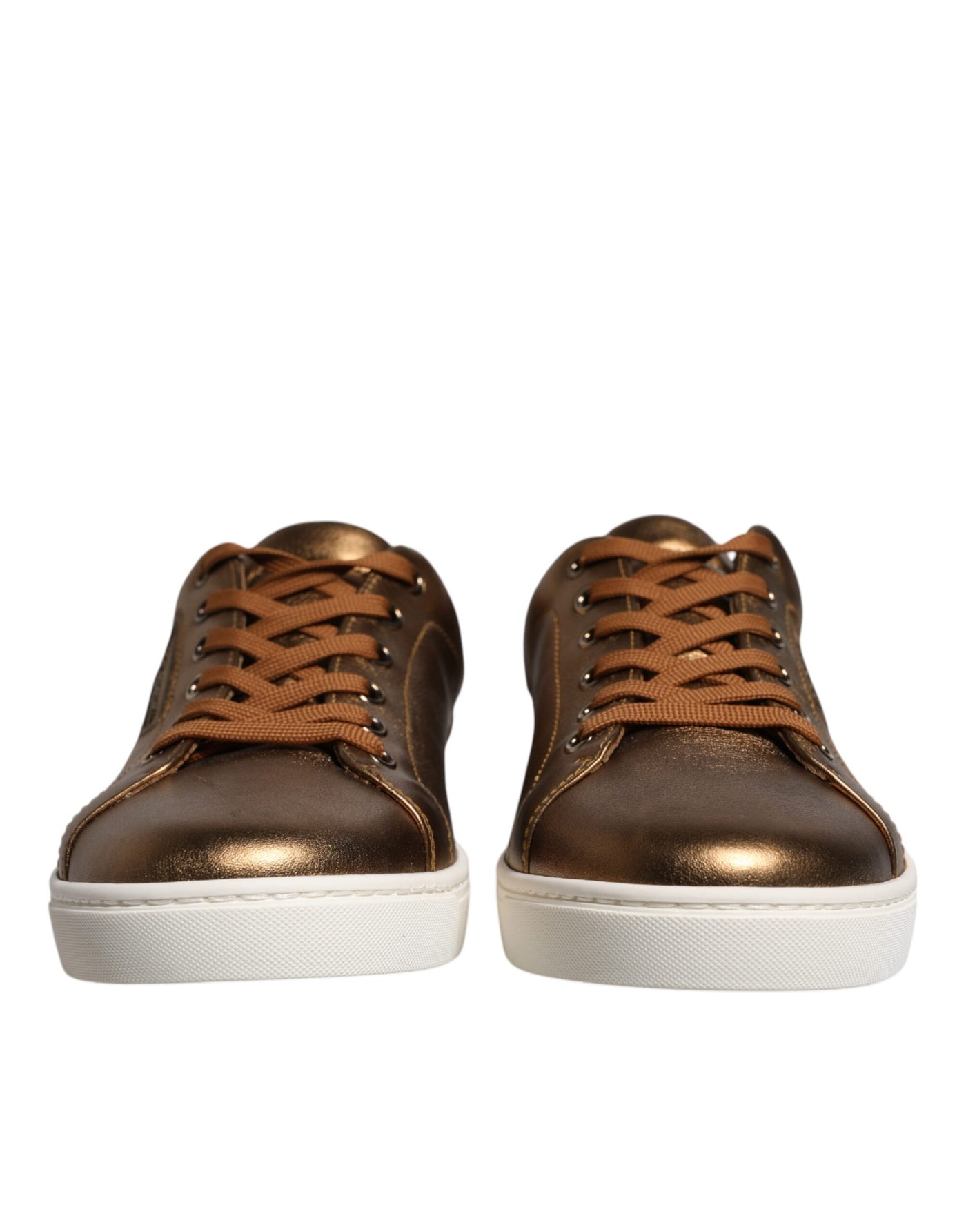 Dolce &amp; Gabbana Gold Leather Logo London Heren Sneakers