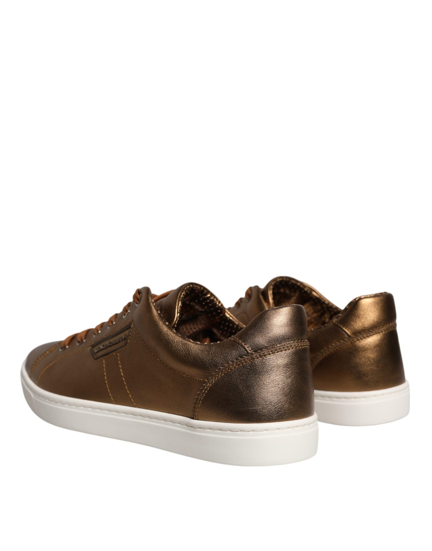 Dolce &amp; Gabbana Gold Leather Logo London Heren Sneakers