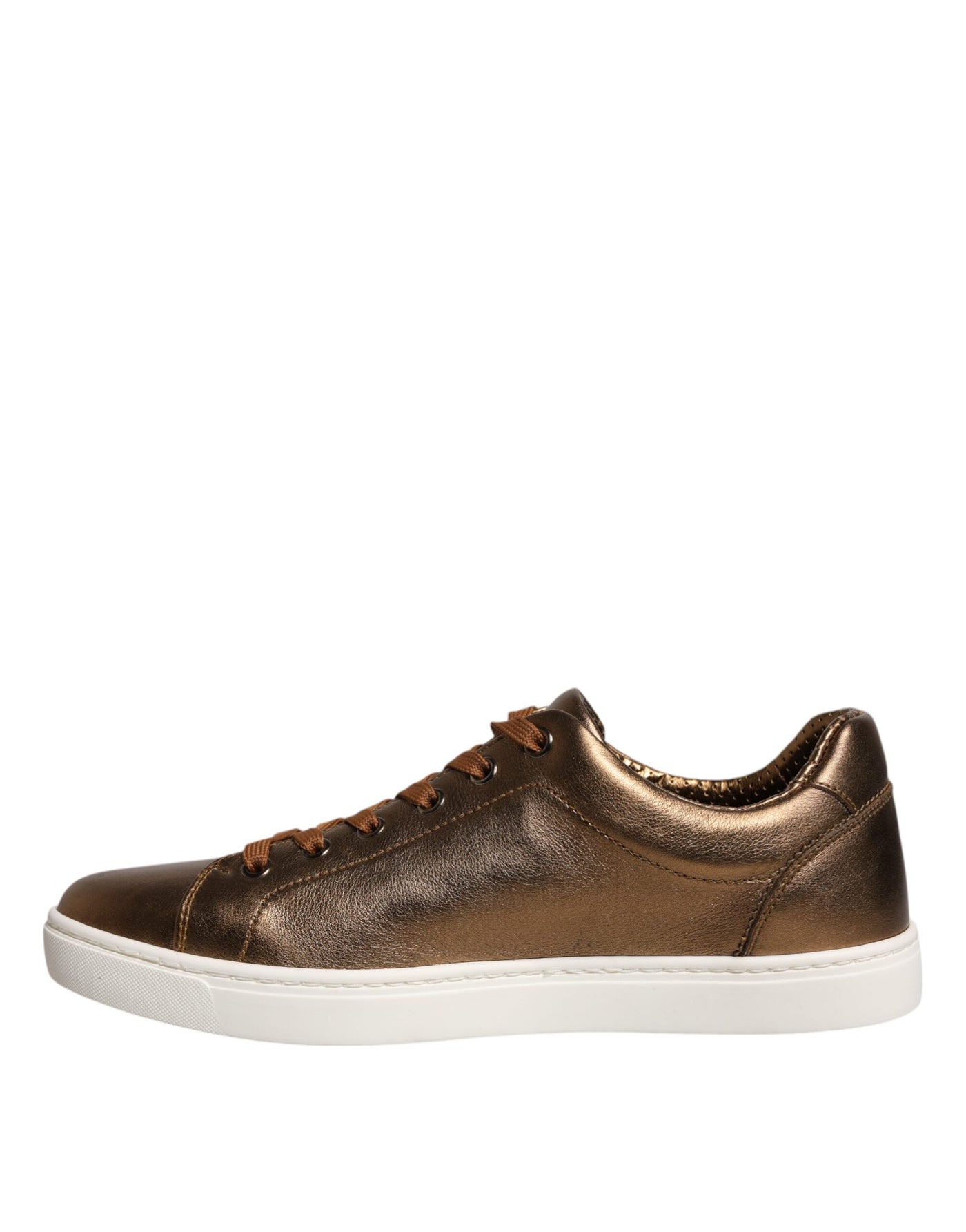 Dolce &amp; Gabbana Gold Leather Logo London Heren Sneakers