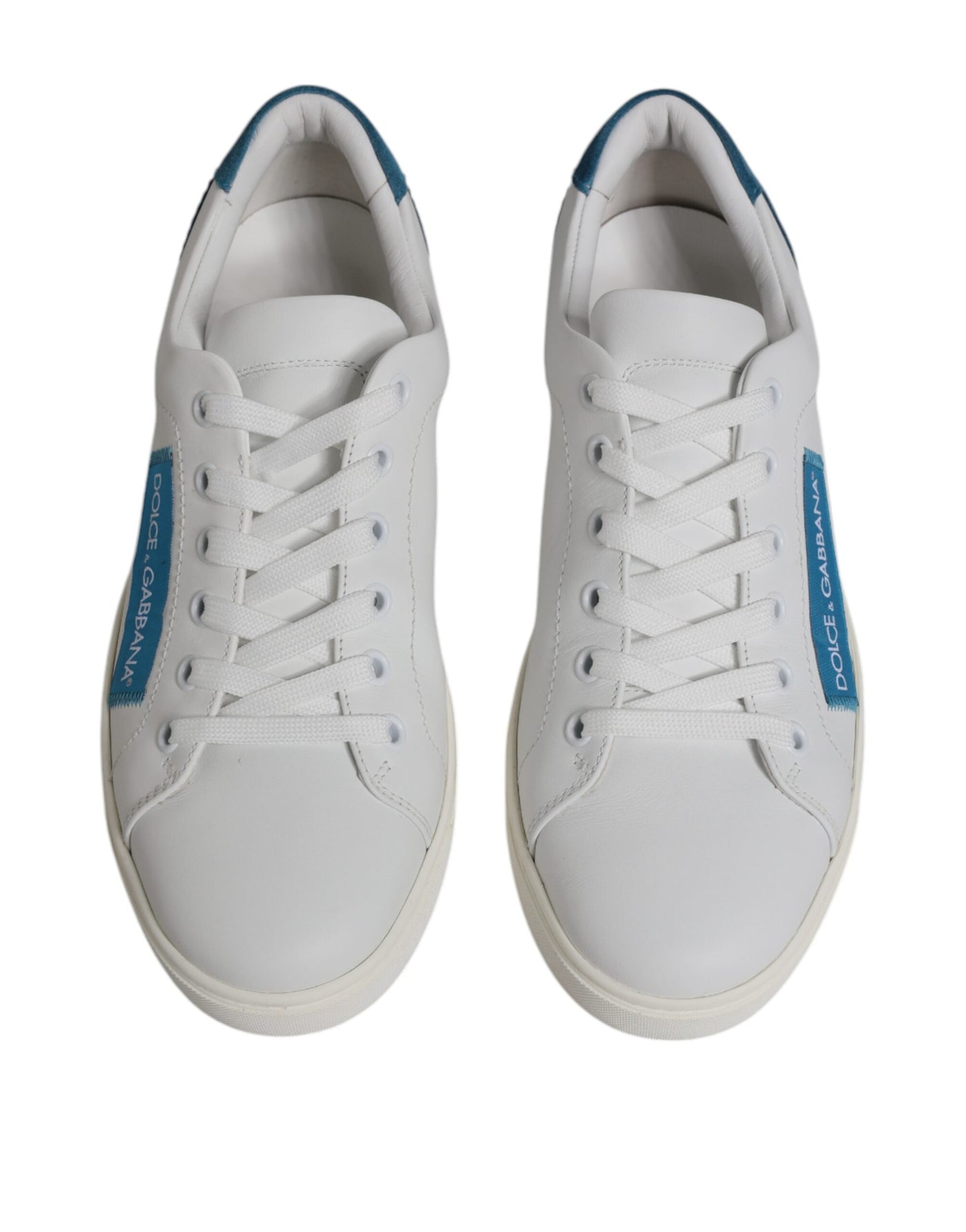 Dolce &amp; Gabbana Witte London Kalfsleren Sneakers Schoenen