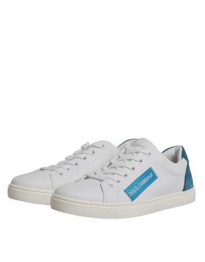 Dolce &amp; Gabbana Witte London Kalfsleren Sneakers Schoenen