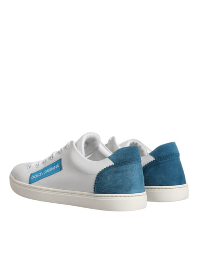 Dolce &amp; Gabbana Witte London Kalfsleren Sneakers Schoenen