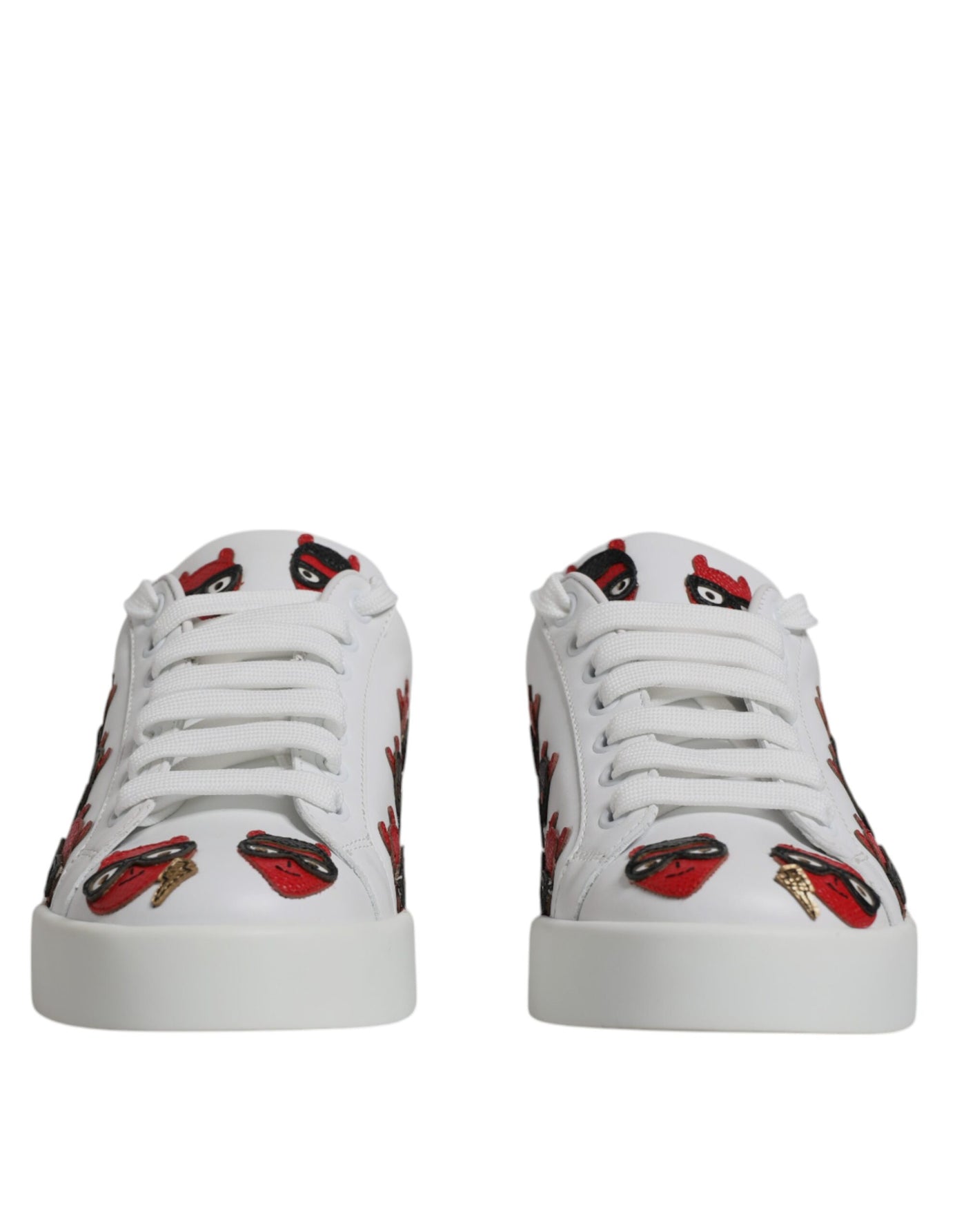 Dolce &amp; Gabbana White Devil Face Portofino Sneakers Schoenen
