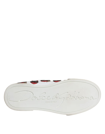 Dolce &amp; Gabbana White Devil Face Portofino Sneakers Schoenen