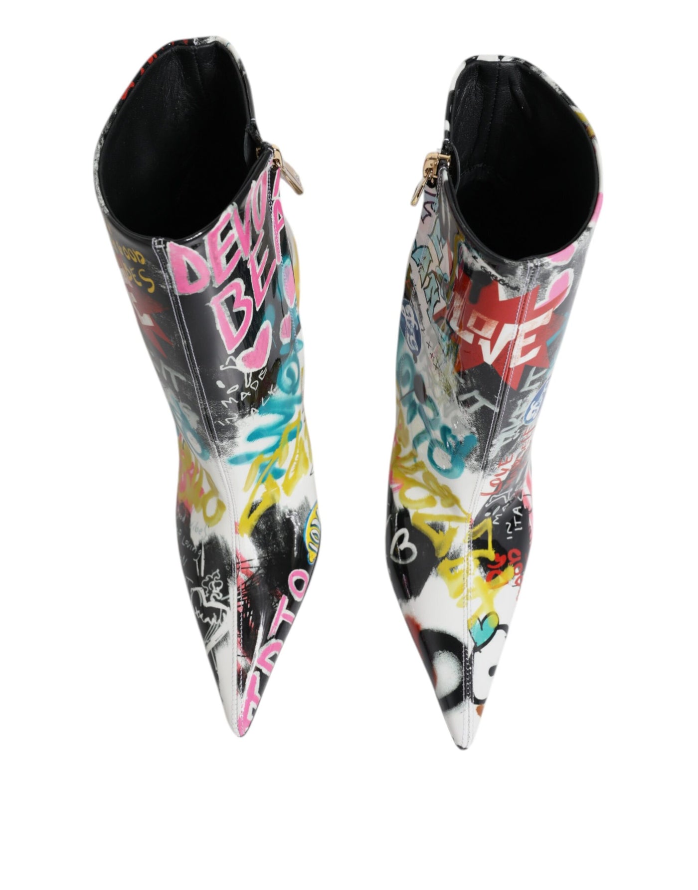 Bottes mi-mollet Dolce &amp; Gabbana multicolores à motif graffiti Keira