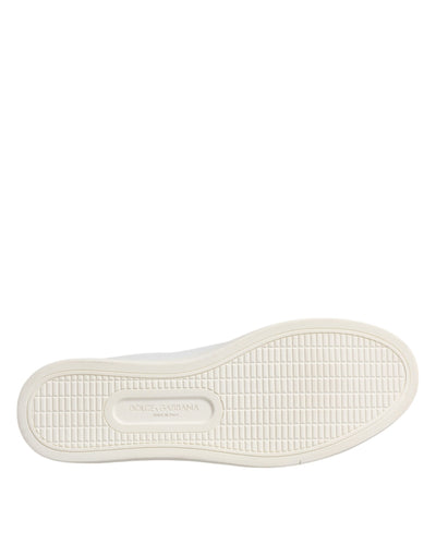 Dolce &amp; Gabbana Witte London Kalfsleren Sneakers Schoenen