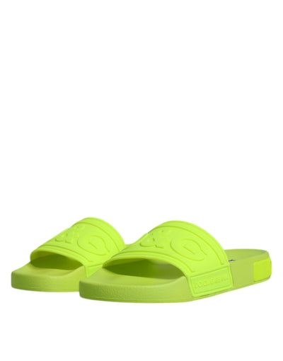 Dolce &amp; Gabbana Groene Rubberen Slippers Sandalen Strandschoenen