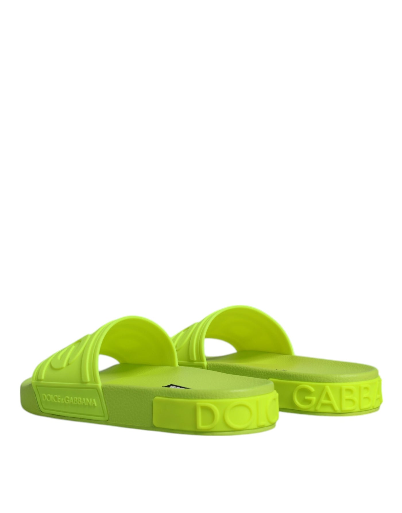 Dolce &amp; Gabbana Groene Rubberen Slippers Sandalen Strandschoenen