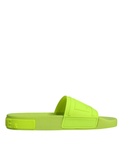 Dolce &amp; Gabbana Groene Rubberen Slippers Sandalen Strandschoenen