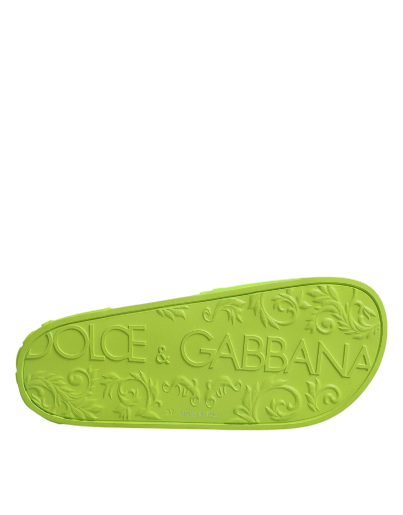 Dolce &amp; Gabbana Groene Rubberen Slippers Sandalen Strandschoenen