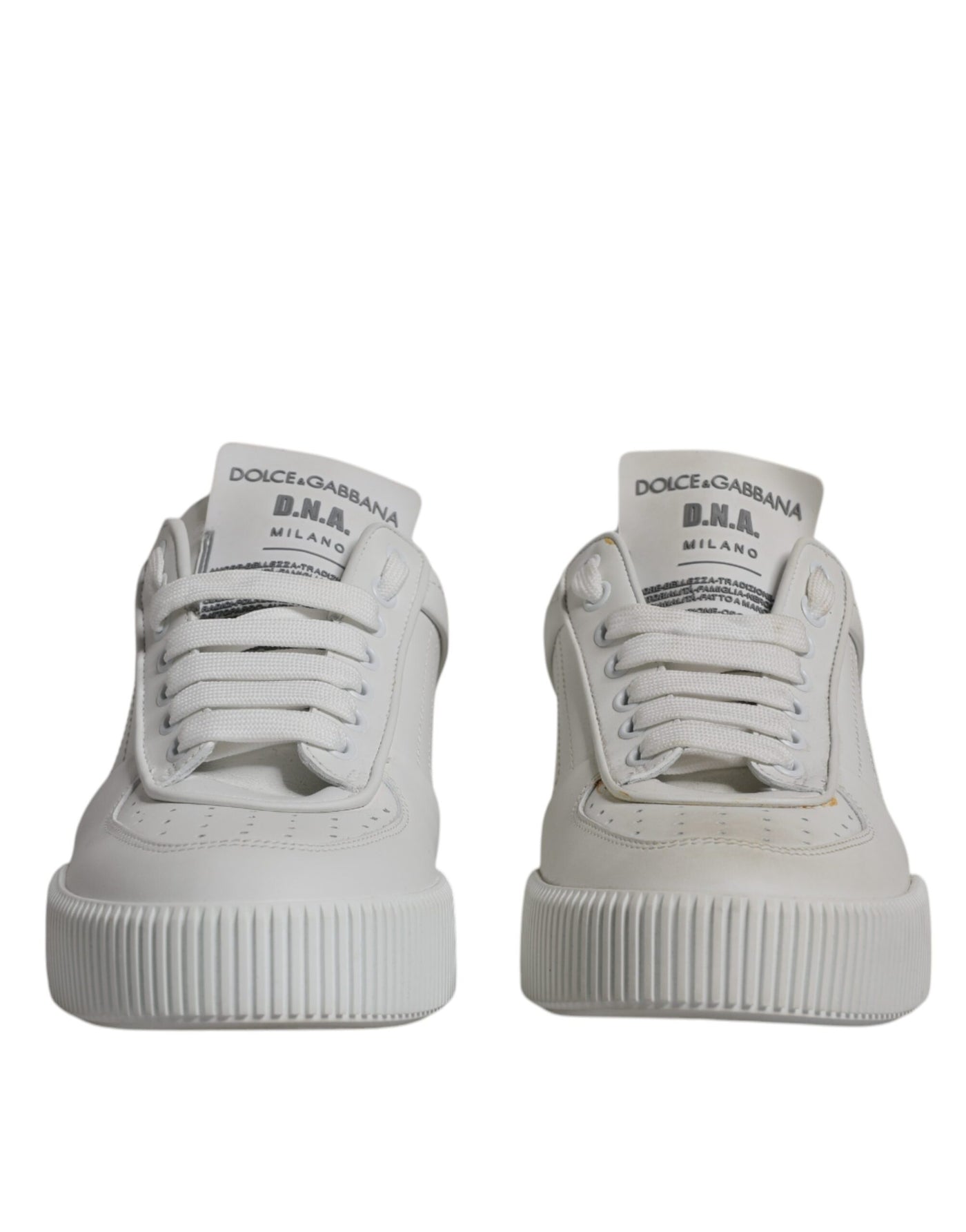 Dolce &amp; Gabbana witte Miami leren lage sneakers