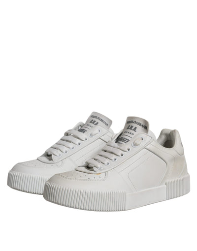 Dolce &amp; Gabbana witte Miami leren lage sneakers