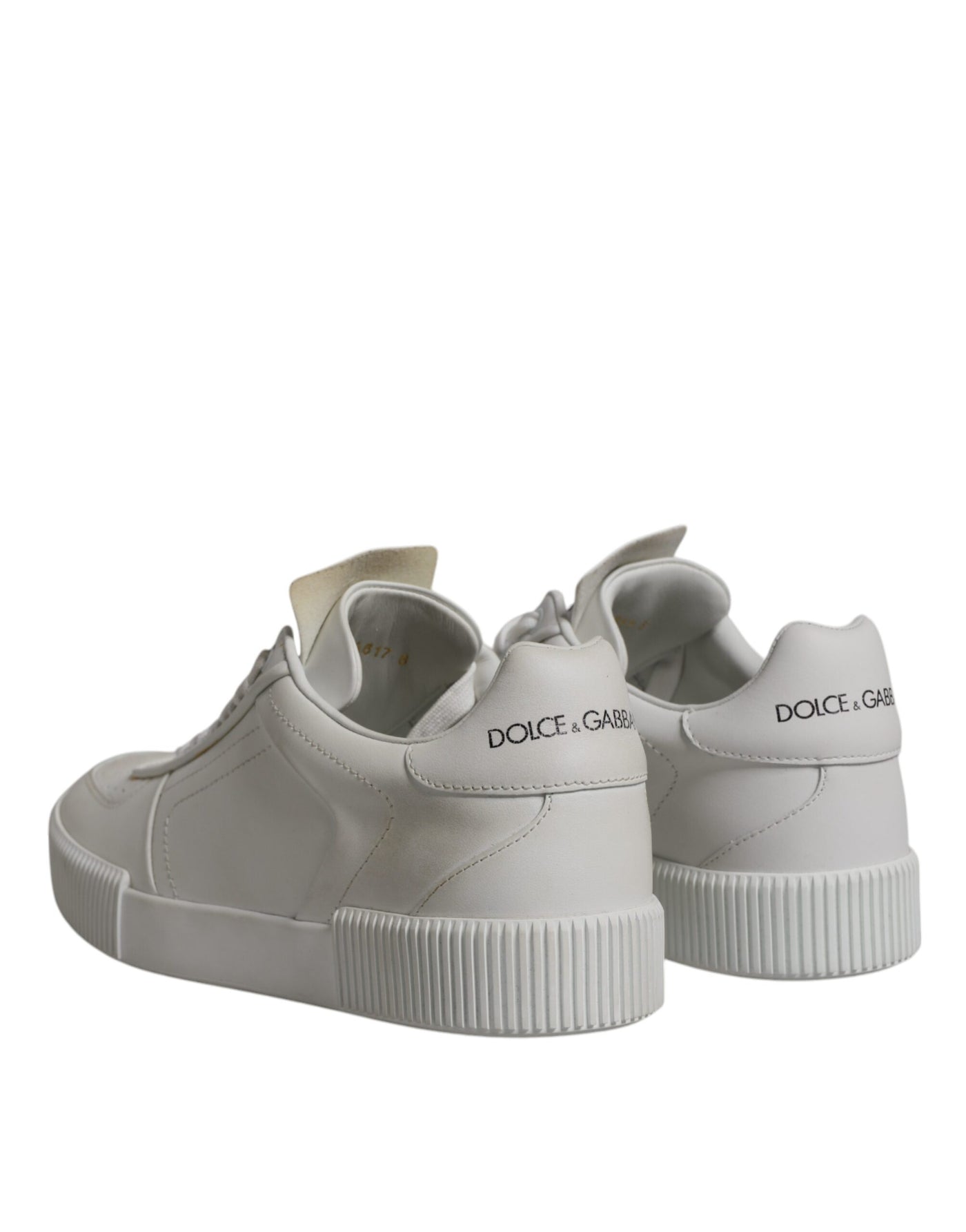 Dolce &amp; Gabbana witte Miami leren lage sneakers