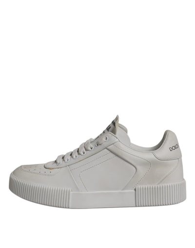 Dolce &amp; Gabbana witte Miami leren lage sneakers