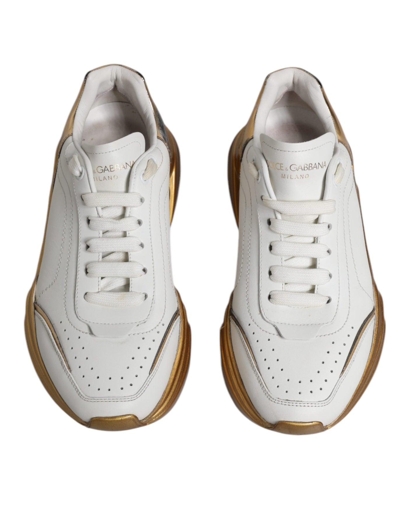 Baskets basses Dolce &amp; Gabbana Daymaster en or blanc