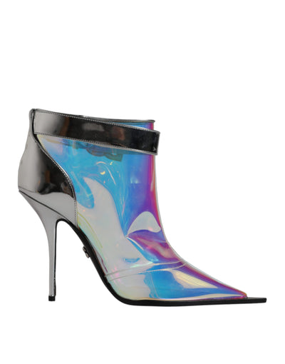 Chaussures Dolce &amp; Gabbana - Bottines courtes pointues argentées irisées
