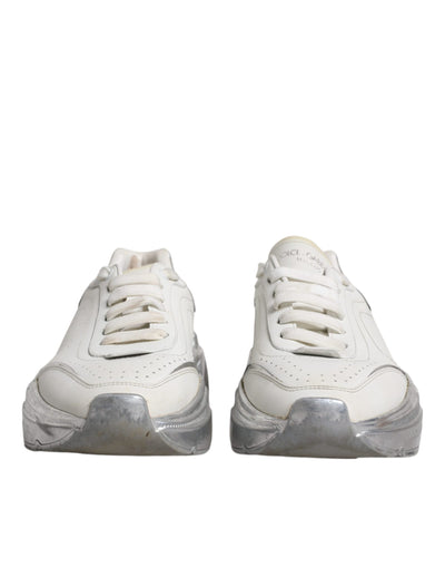 Dolce &amp; Gabbana Witte Zilveren Daymaster Lage Sneakers Schoenen