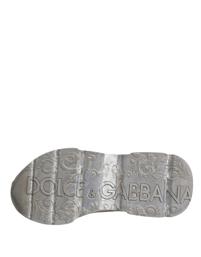 Dolce &amp; Gabbana Witte Zilveren Daymaster Lage Sneakers Schoenen
