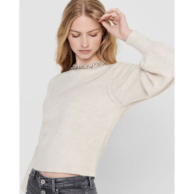 Pull en polyester crème uniquement