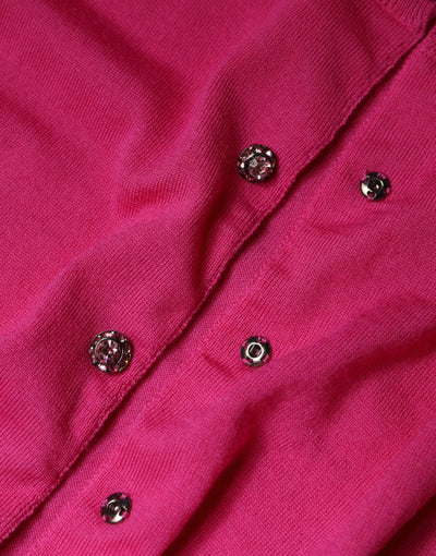 Dolce &amp; Gabbana roze wollen vest met knoopjes