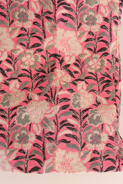 Dolce &amp; Gabbana roze capribroek met bloemenbrokaat