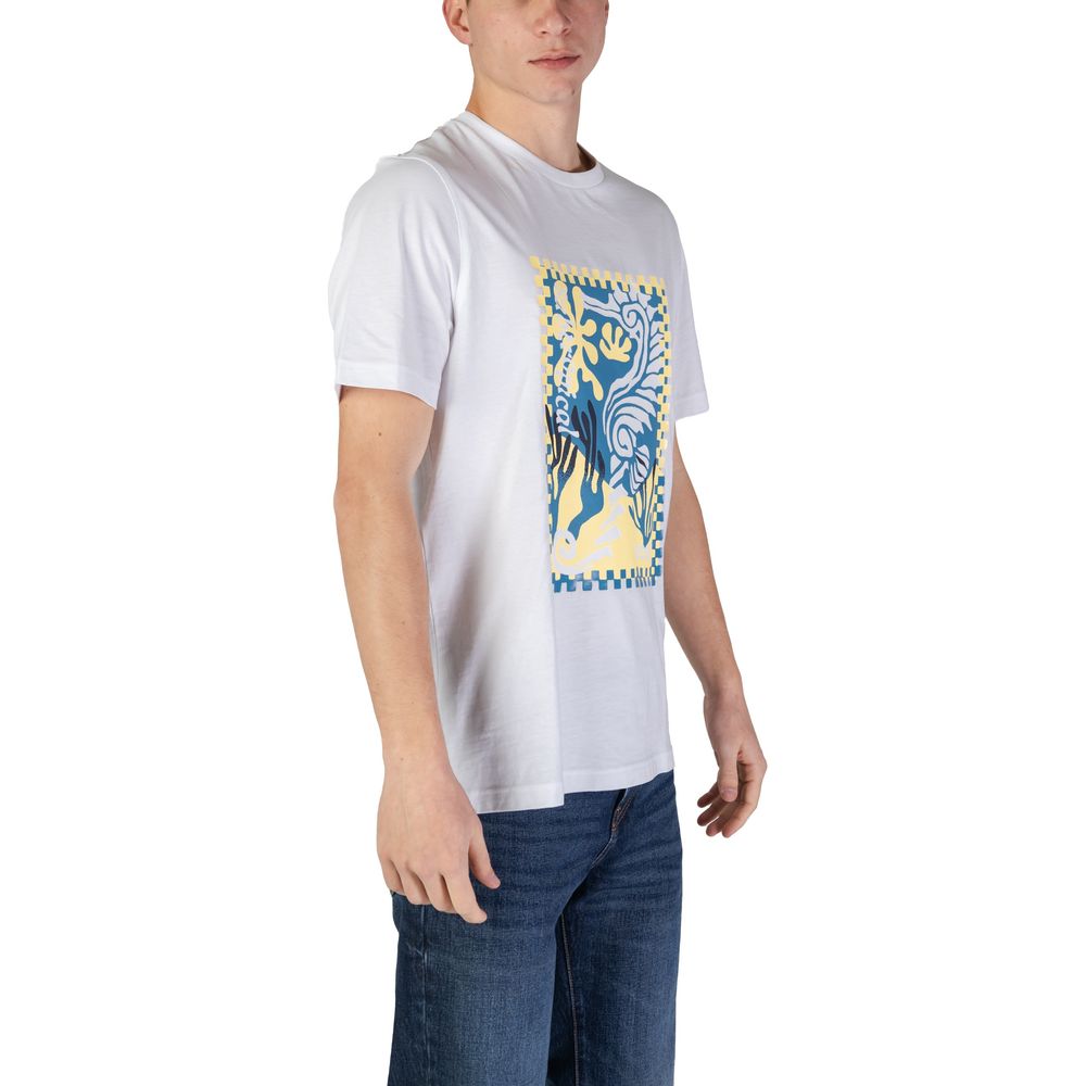 Hugo Boss Wit Katoenen T-shirt