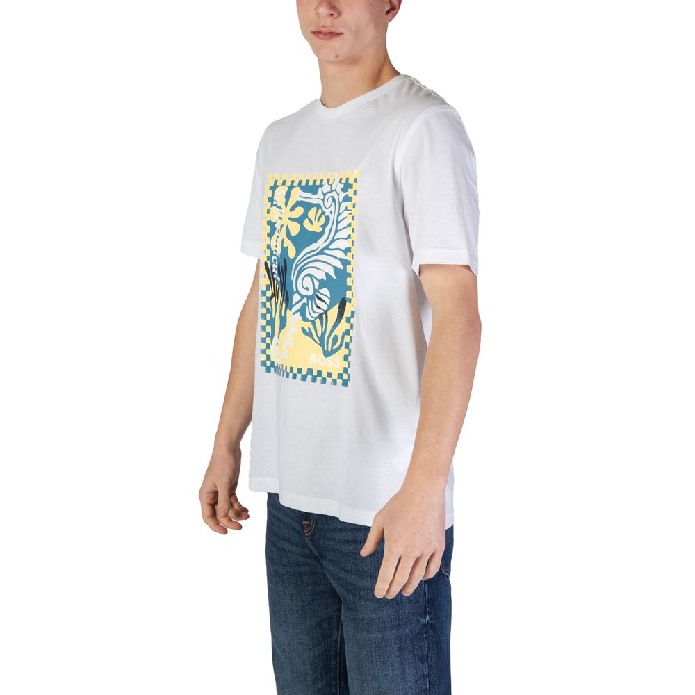 Hugo Boss Wit Katoenen T-shirt