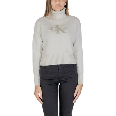Pull en coton crème Calvin Klein Jeans