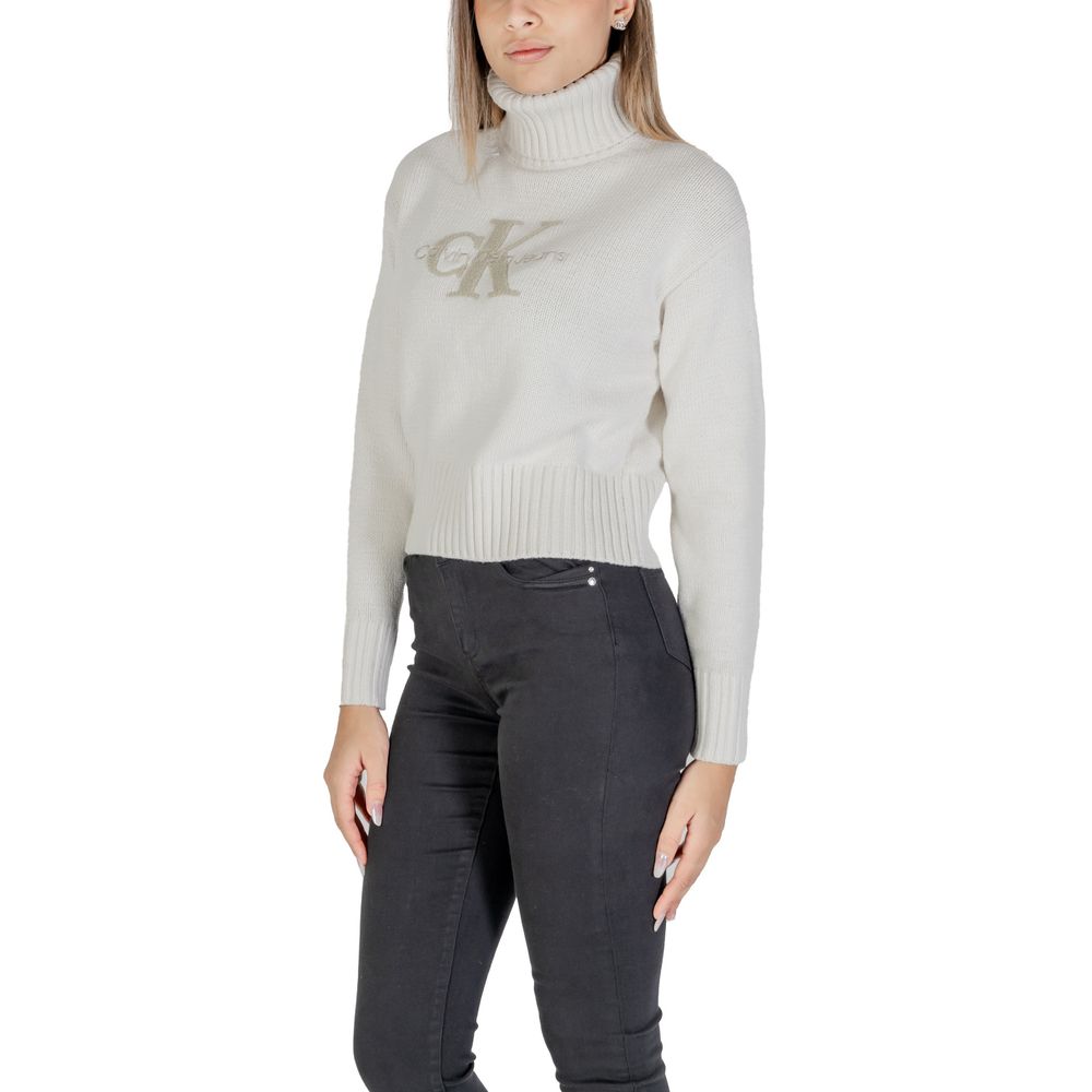 Pull en coton crème Calvin Klein Jeans