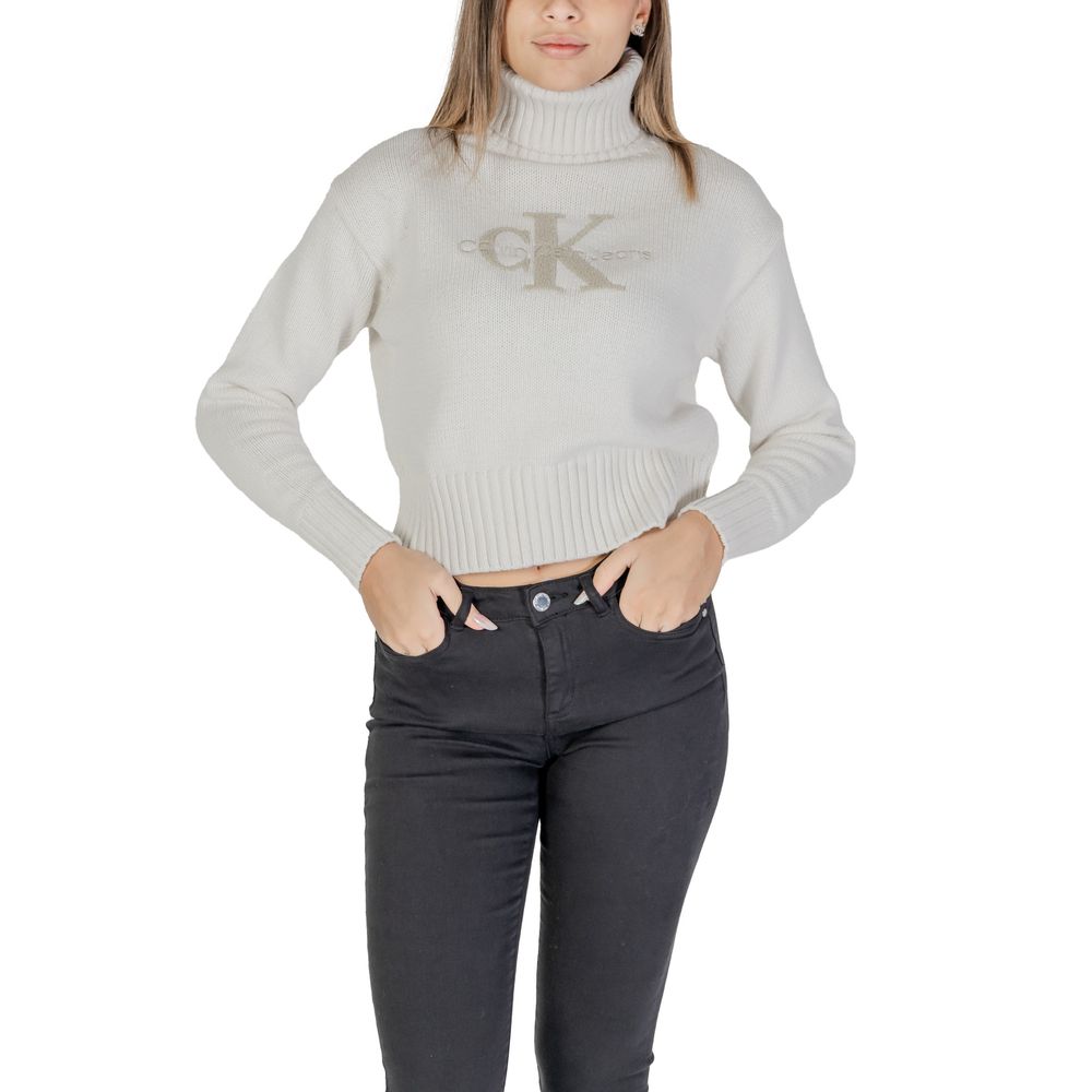 Pull en coton crème Calvin Klein Jeans