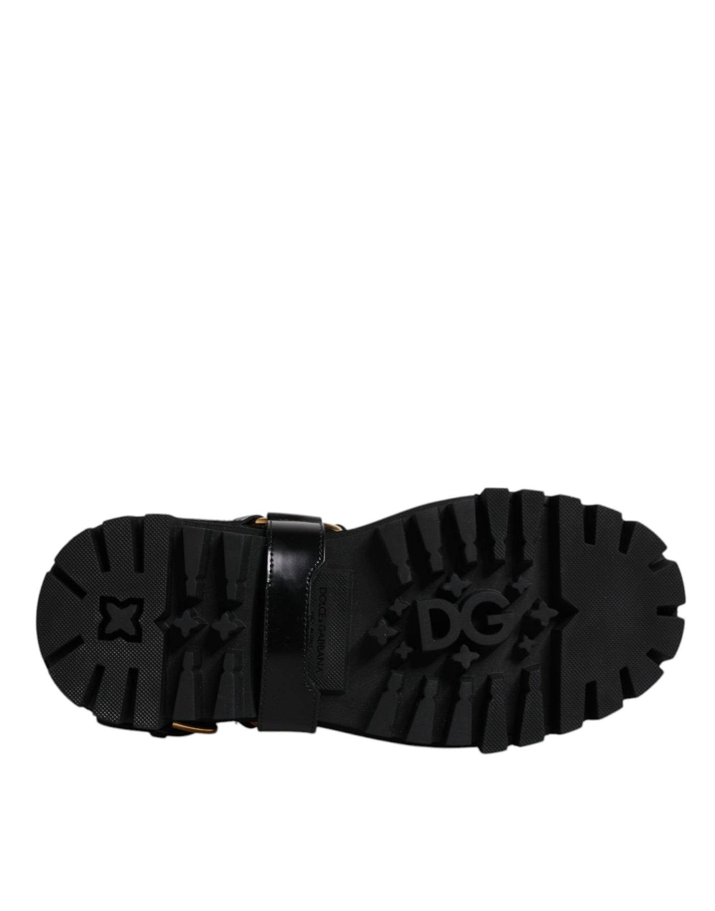 Dolce &amp; Gabbana Zwarte Leren Slip On Stretch Trekking Laarzen