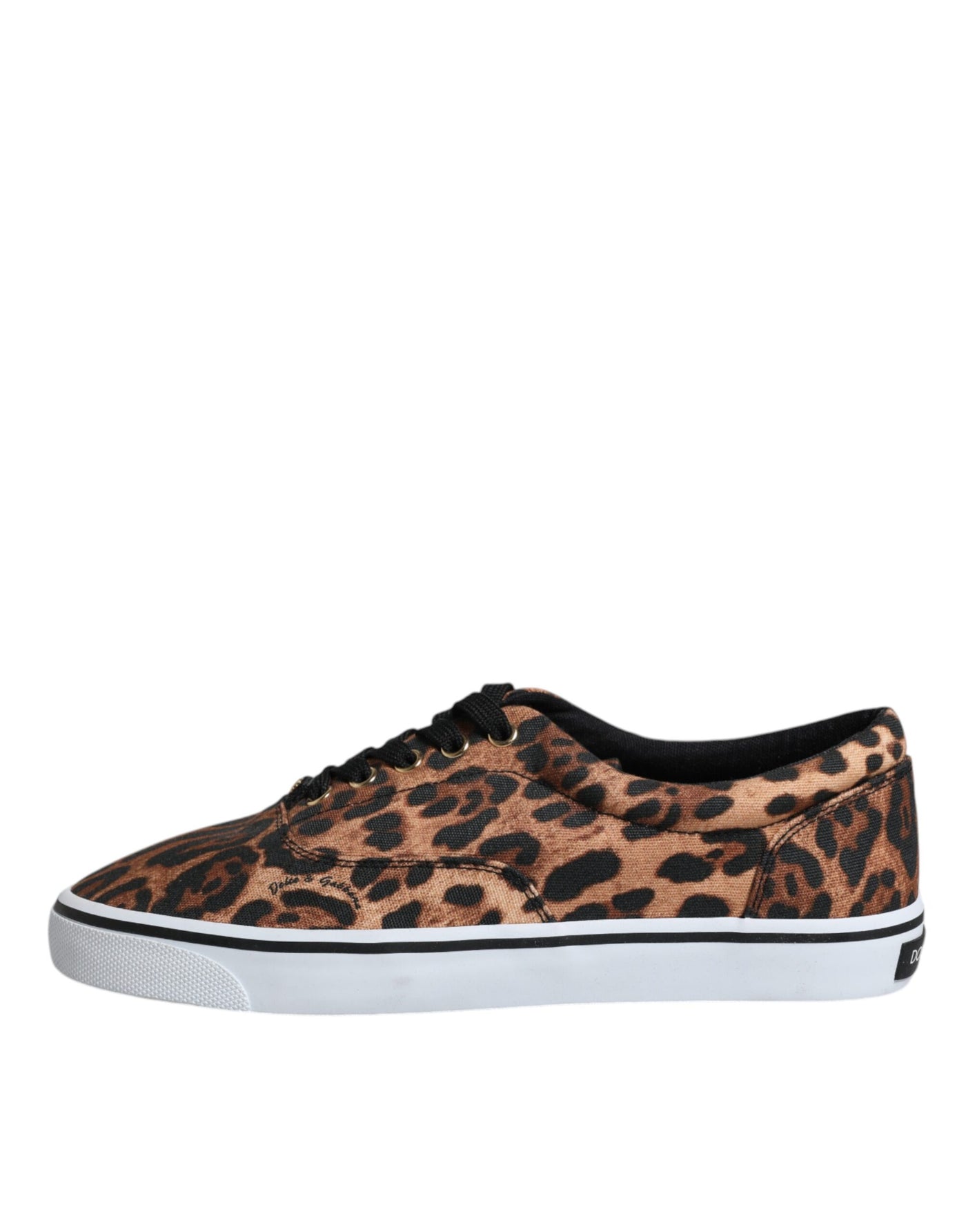 Dolce &amp; Gabbana Bruine Luipaard Logo Print Katoenen Sneakers Schoenen