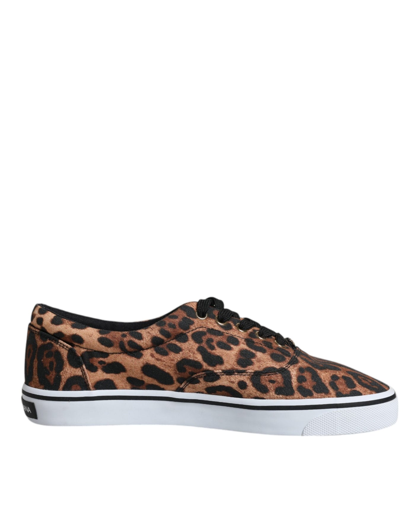 Dolce &amp; Gabbana Bruine Luipaard Logo Print Katoenen Sneakers Schoenen