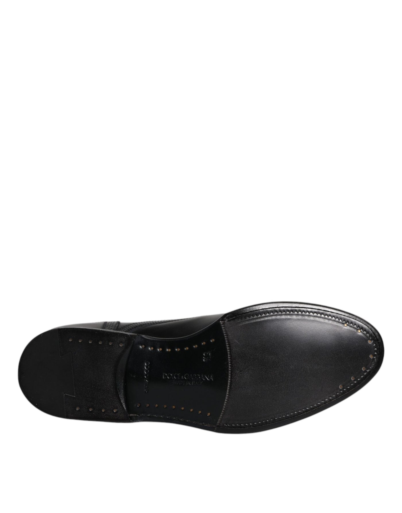Dolce &amp; Gabbana Zwarte Leren Derby Wingtip Formele Schoenen