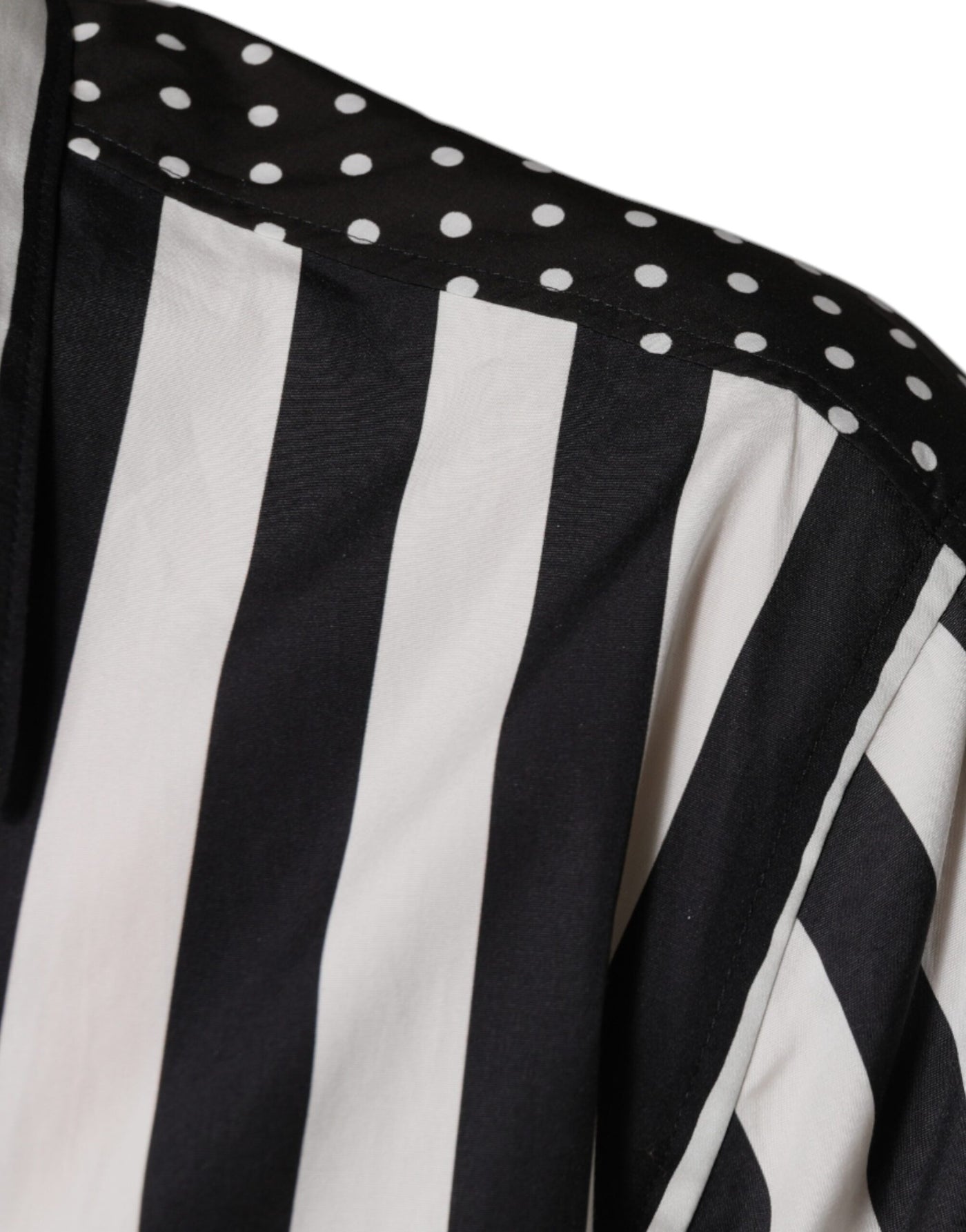 Chemise décontractée boutonnée à rayures noires et blanches Dolce &amp; Gabbana