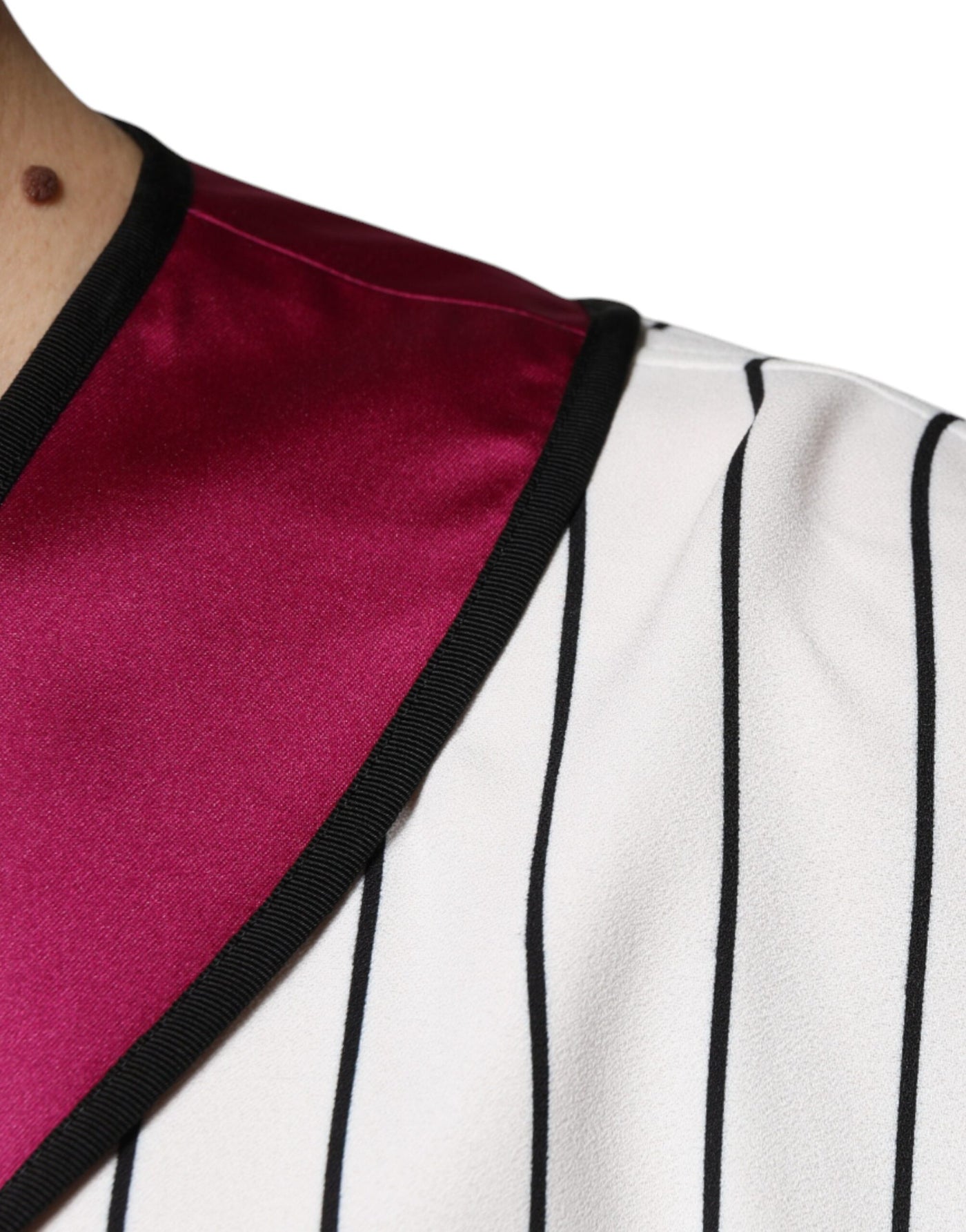 Dolce &amp; Gabbana Multicolor Logo Jersey Button V-hals T-shirt