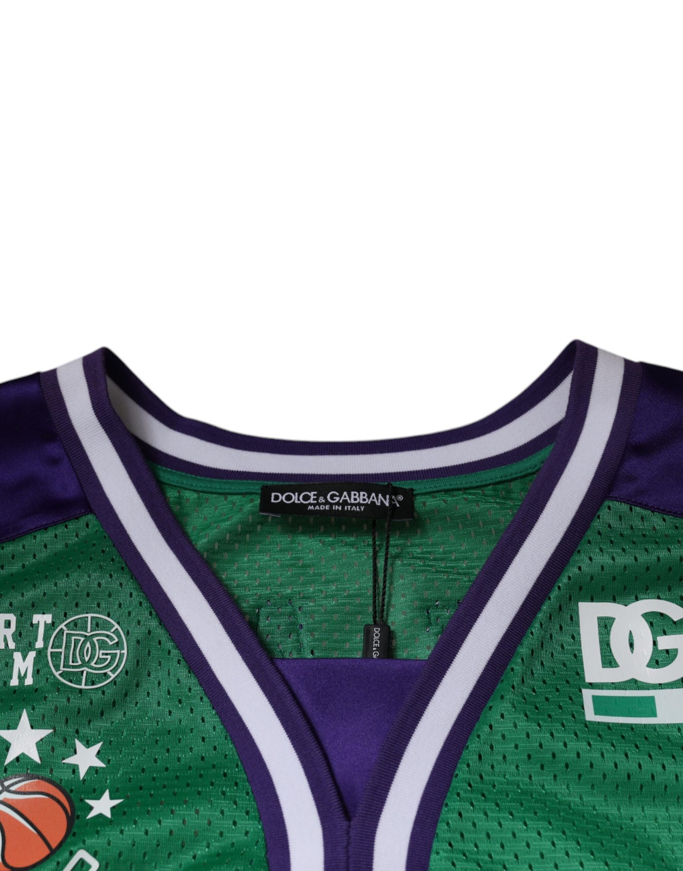 Dolce &amp; Gabbana Groen Polyester Jersey Mouwloos T-shirt