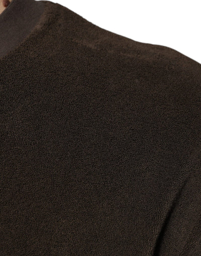 Dolce &amp; Gabbana Bruin Katoenen T-shirt met Ronde Hals en Korte Mouwen