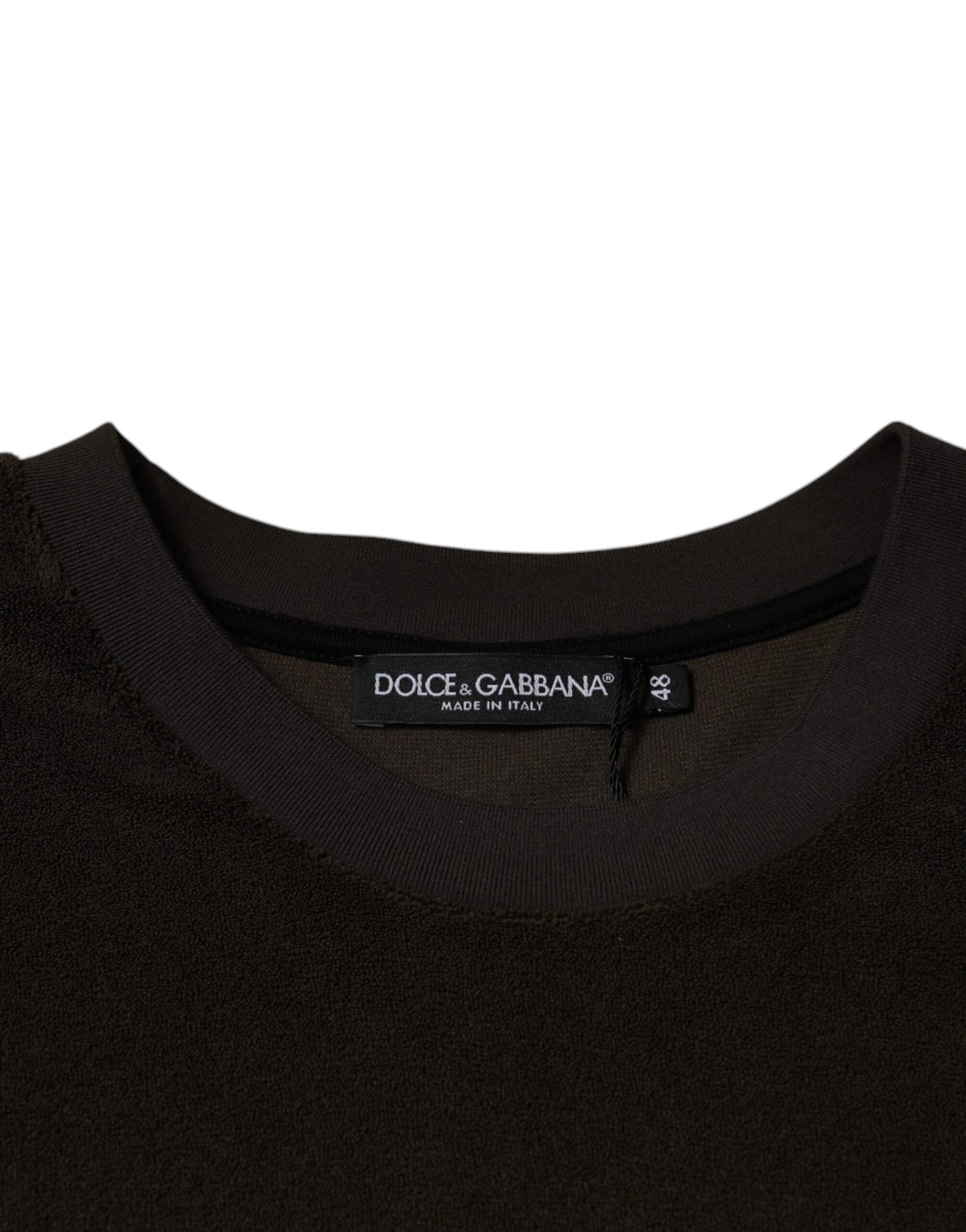 Dolce &amp; Gabbana Bruin Katoenen T-shirt met Ronde Hals en Korte Mouwen