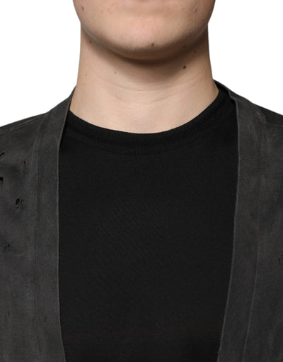 Dolce &amp; Gabbana Zwart Katoenen T-shirt met Ronde Hals en Korte Mouwen
