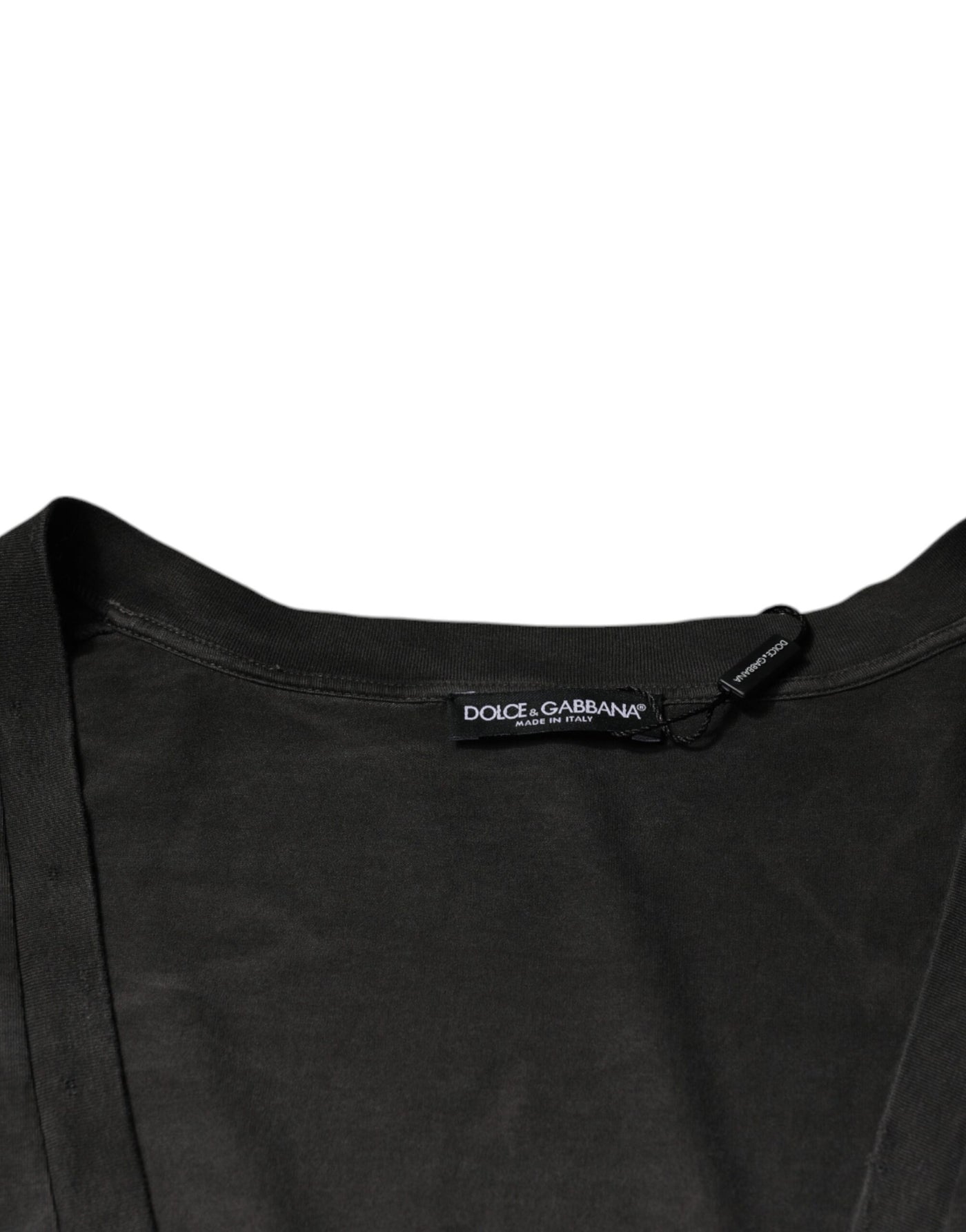 Dolce &amp; Gabbana Zwart Katoenen T-shirt met Ronde Hals en Korte Mouwen